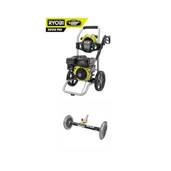 2900 PSI 2.5 GPM Gas Pressure Washer with 212cc Engine and Pressure Washer Water Broom Combo