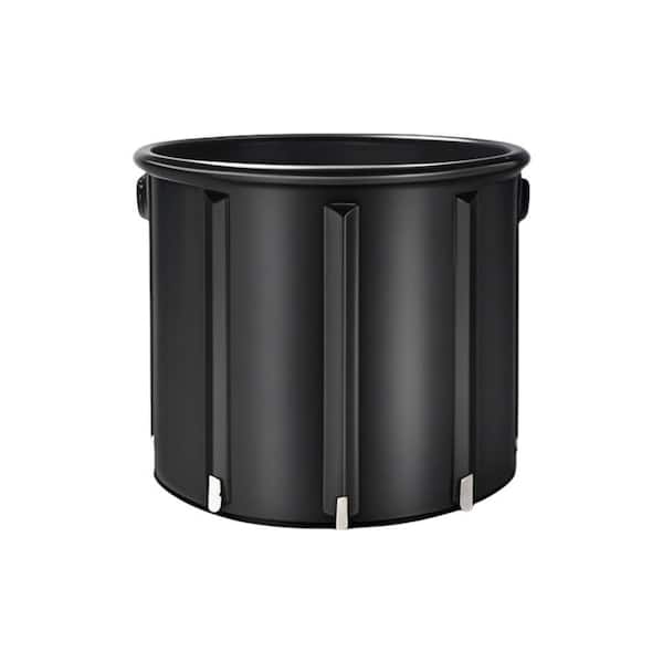 CLAVIE 33 in. x 29 in. 110 Gal. Soaking Bathtub with None Drain in Black