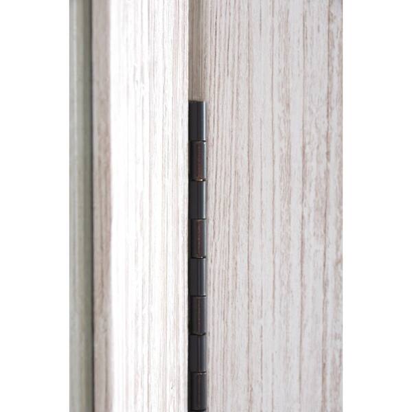  BrandtWorks BM8TRIFOLD - Espejo de tocador triple de cuerpo  completo de grano de madera blanca rústica, 0 75 pulgadas de profundidad x  64 pulgadas de ancho x 71 pulgadas de alto
