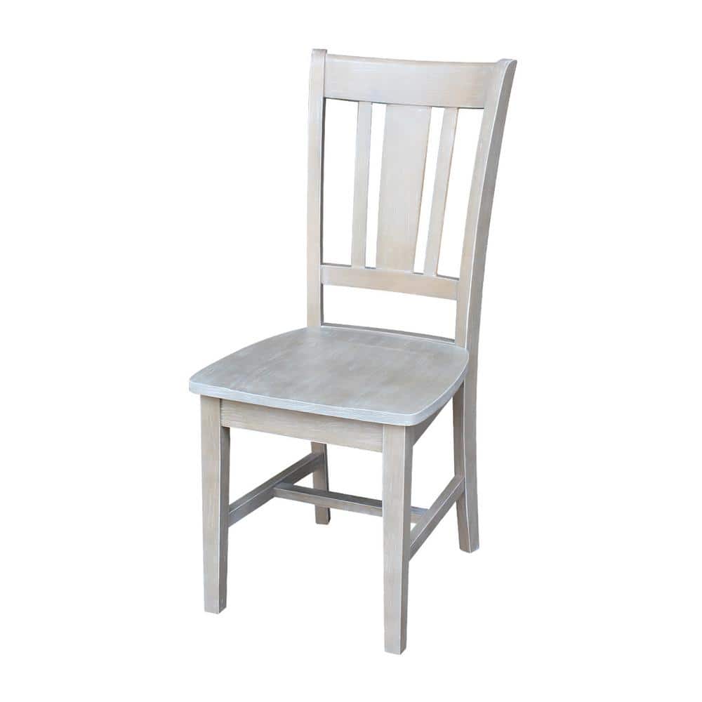 San Remo Slatback Side Chair in Washed Gray Taupe