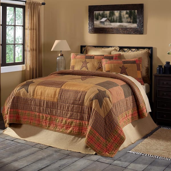 VHC BRANDS Stratton Multi-Colored King Quilt 105 in. W x 95 in. L 17990 -  The Home Depot