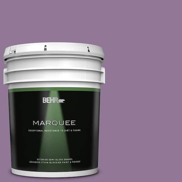 BEHR MARQUEE 5 gal. #M100-5 Passion Fruit Semi-Gloss Enamel Exterior Paint & Primer