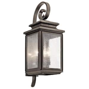 Wiscombe Park 4-Light Olde Bronze Outdoor Hardwired Wall Lantern Sconce with No Bulbs Included (1-Pack)