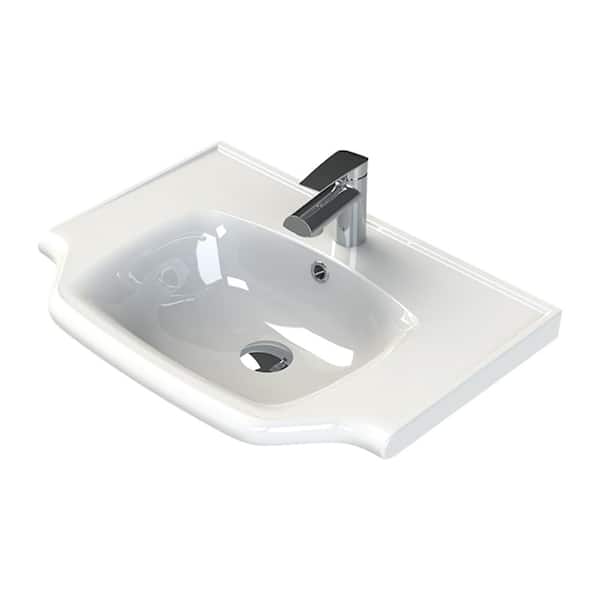 Nameeks Yeni Klasik Wall Mounted Bathroom Sink in White