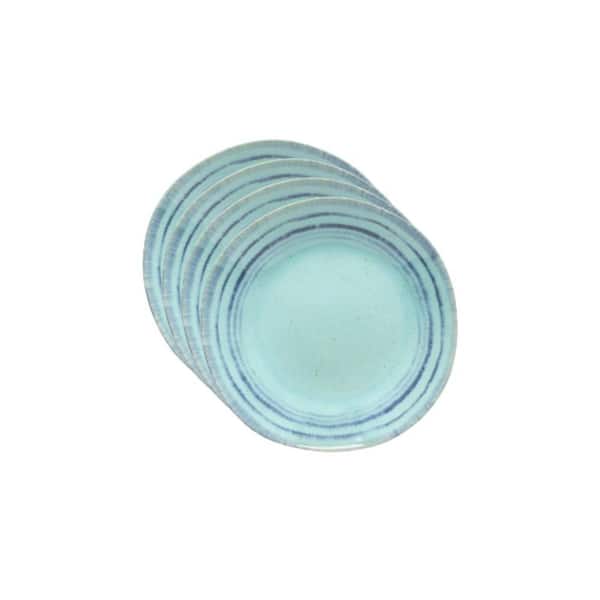 CASAFINA Nantucket Aqua Salad Plate (Set of 4)
