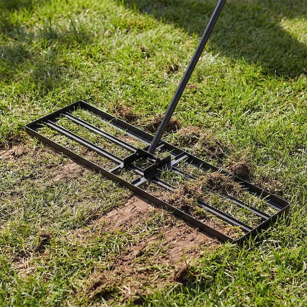 Lawn Leveling Rake 67 in. x 42 in. x 10 in. Heavy Duty Level Lawn Tool for Garden Backyard/Lawn Black