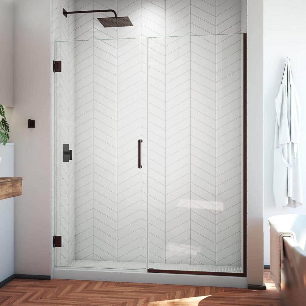 Unidoor Plus 59.5 to 60 in. x 72 in. Frameless Hinged Shower Door in Oil Rubbed Bronze price history on PriceWatchPro