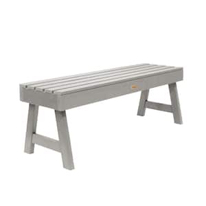 Weatherly 4 ft 2-Person Harbor Gray Recycled Plastic Outdoor Picnic Bench
