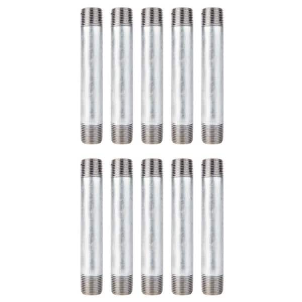 PIPE DECOR 1/2 in. x 5 in. Galvanized Steel Nipple (10-Pack)