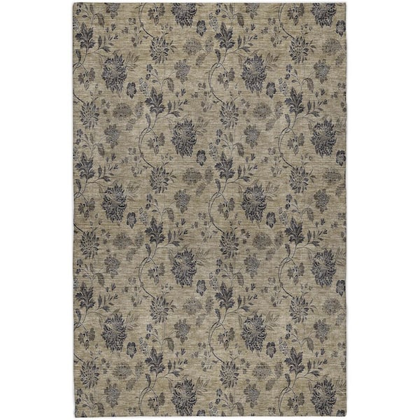 Dream Shag Premium Machine Washable Abstract ADS680 Brown 3 ft. x 5 ft. Area Rug