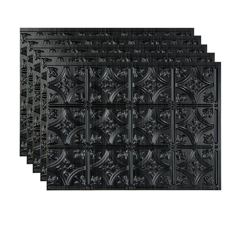 Brushed Onyx 18 in. x 24 in. Traditional #1 Vinyl Backsplash Panel (Pack of 5) price history on PriceWatchPro