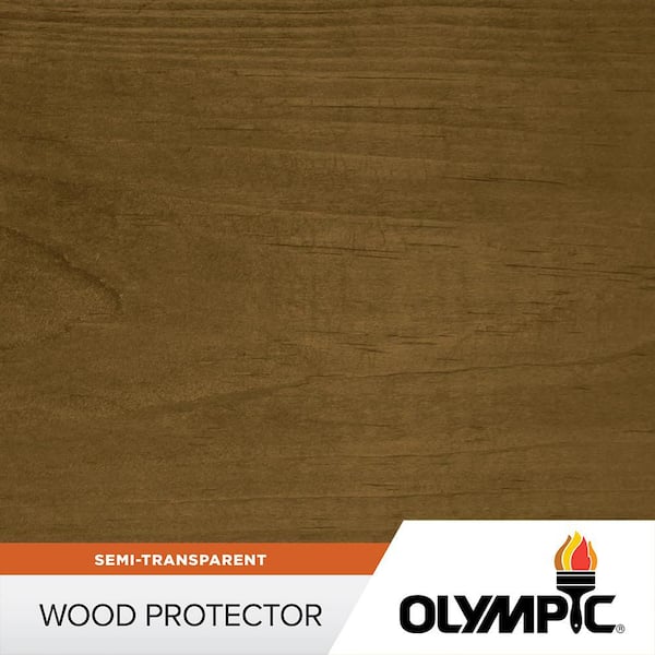 Olympic Wood Protector 1 gal. ST-2016 Light Mocha Exterior Semi-Transparent Stain Plus Sealer in One