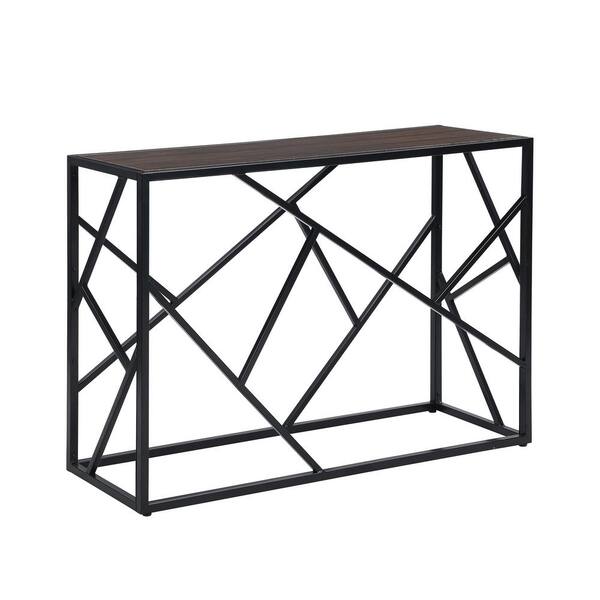 High Rectangle Wood Top Console Table, High Top Console Table