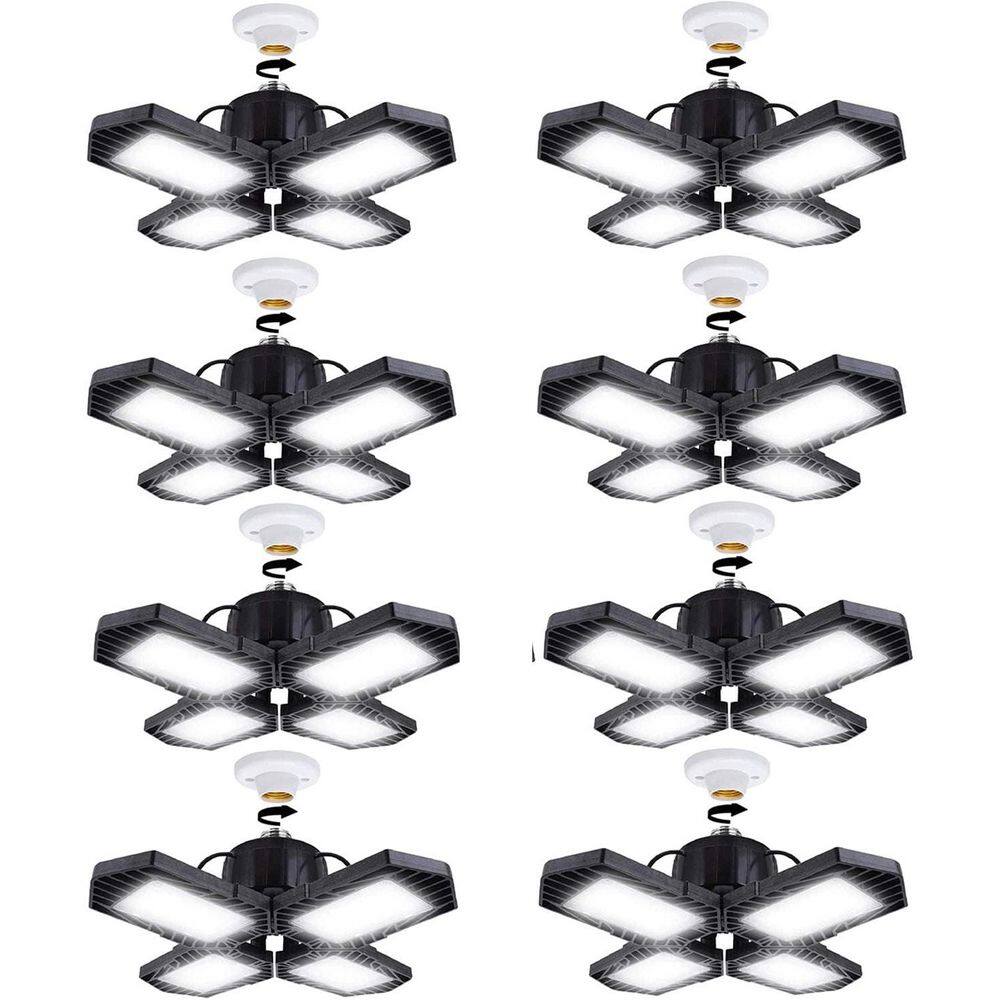 100W LED Garage Lights 10000 Lumen Deformable Adjustable 6000K Daylight E26 Easy Install Super Bright 8 Pack price history on PriceWatchPro