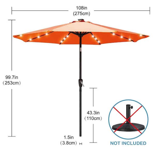9 round patio umbrella threshold 9' Round Outdoor Patio Market Umbrella Charcoal with Faux Wood Pole