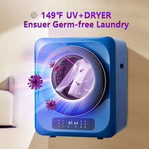 1.5 cu. ft. vented Front Load Electric Dryer in Blue with Sensor Dry, UV Sterilizaiton, Digital Touch Panel