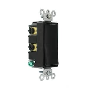 15 Amp Decora Residential Grade 4-Way Rocker Switch, Black