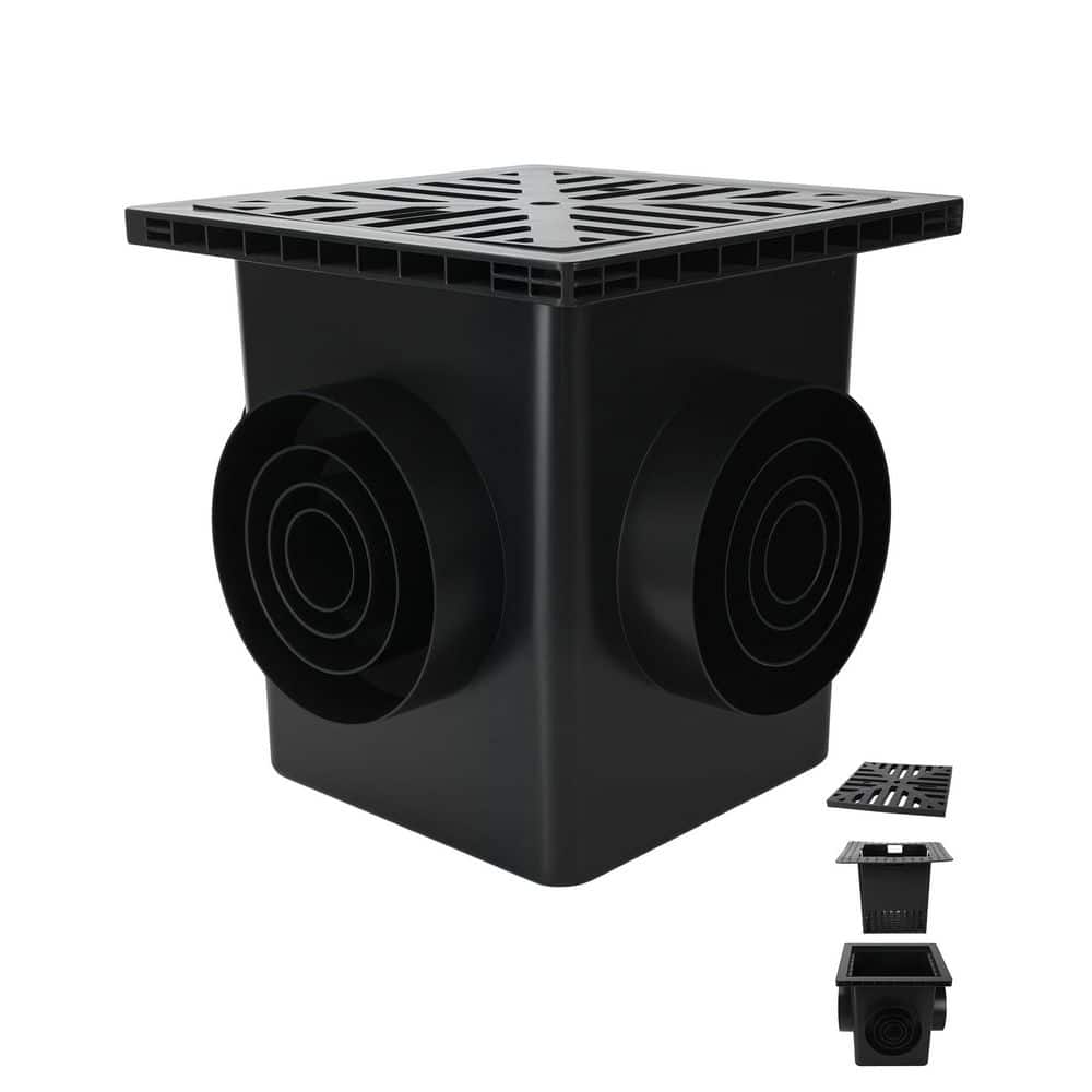 Versatile 12 in. x 12 in. Black Plastic Square Drainage Catch Basin 1-Pack price history on PriceWatchPro