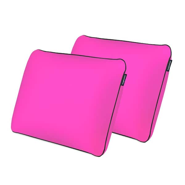 FUN PILLOW Standard All Position Memory Foam with Cool-to-the-Touch Cover - Party Pink (Set of 2)