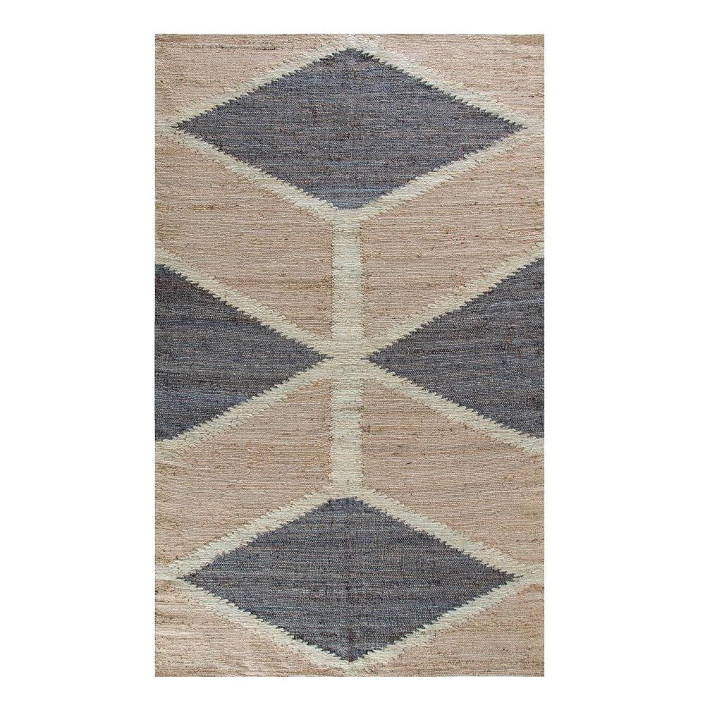 Mountains of The Moon Natural Gray and Ivory 7 ft. 6 in. x 9 ft. Jute Area 