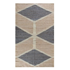 Mountains of The Moon Natural Gray and Ivory 7 ft. 6 in. x 9 ft. Jute Area Rug