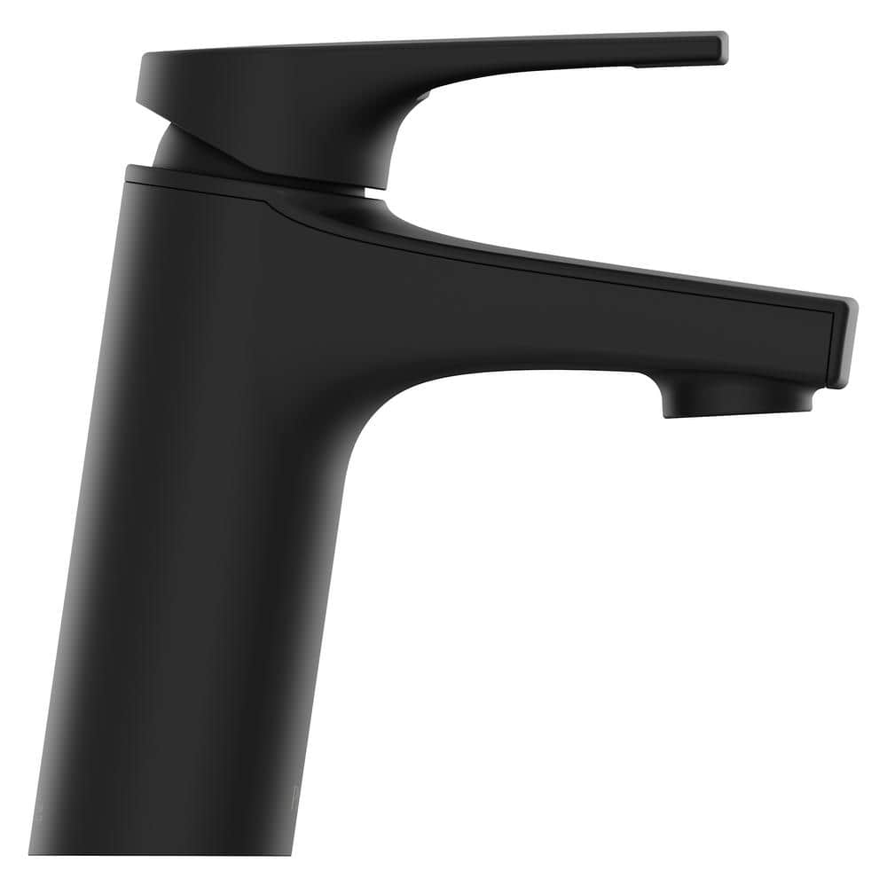 Matte Black Single Handle Ceramic Disc Bathroom Faucet