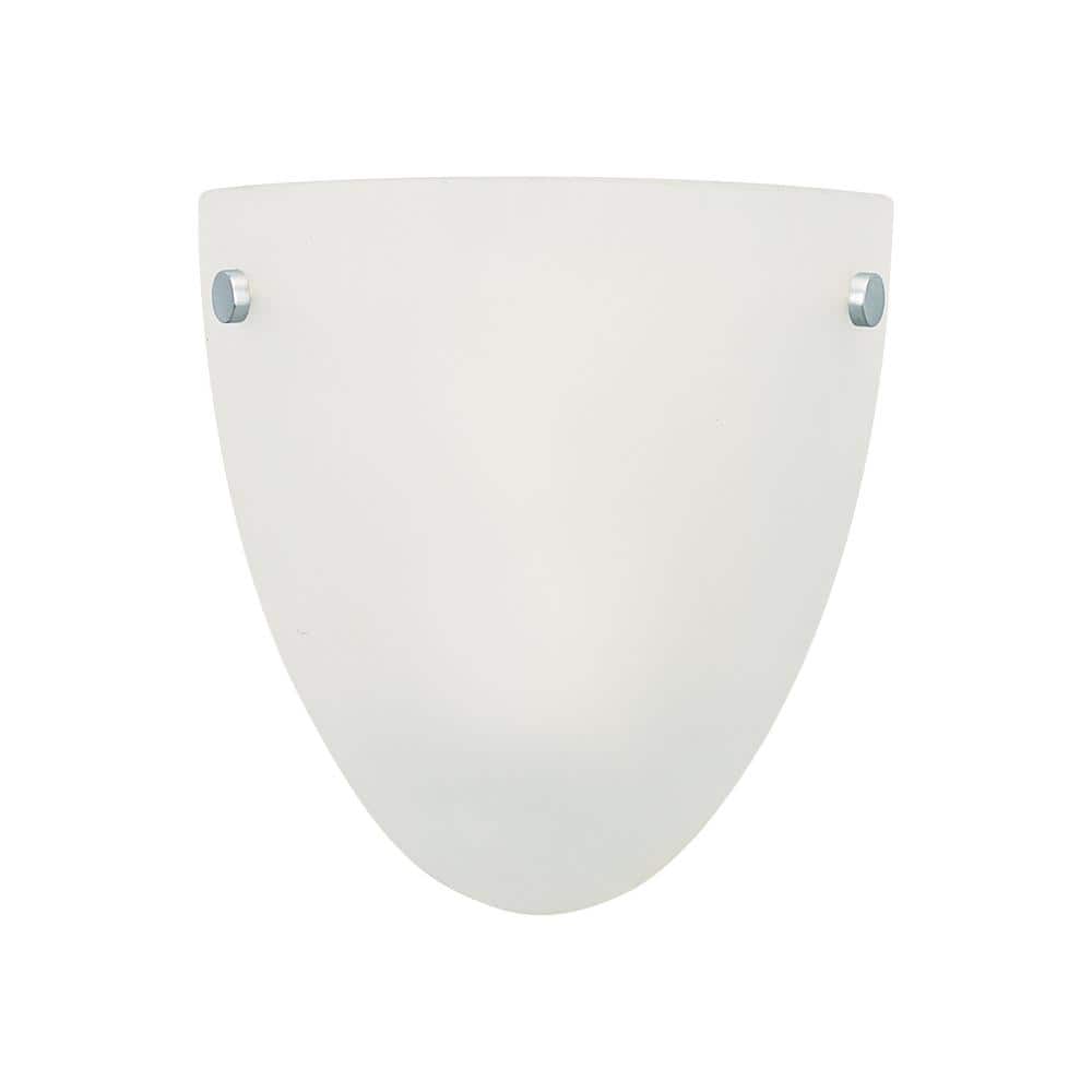 Nickel Satin Etched Glass Dimmable Wall Sconce