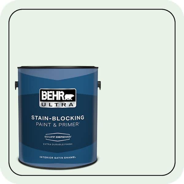 BEHR ULTRA 1 gal. #470C-1 Mint Fizz Extra Durable Satin Enamel Interior Paint & Primer