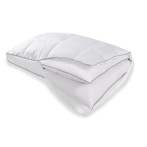 Delara Wool Quilted Organic Cotton 3-in-1 Adjustable New Zealand Wool King Pillow