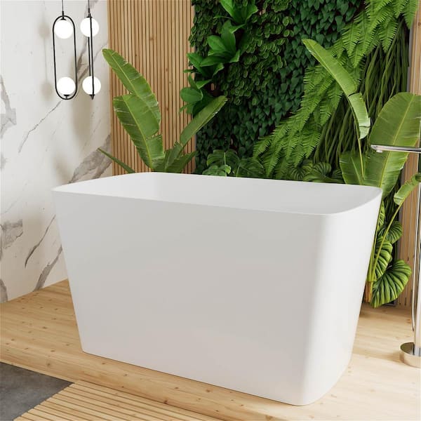 Rapsel LAMI 027 Lavasca Mini 71 L x 36 W X 28 H Freestanding Bathtub in  Matte Black