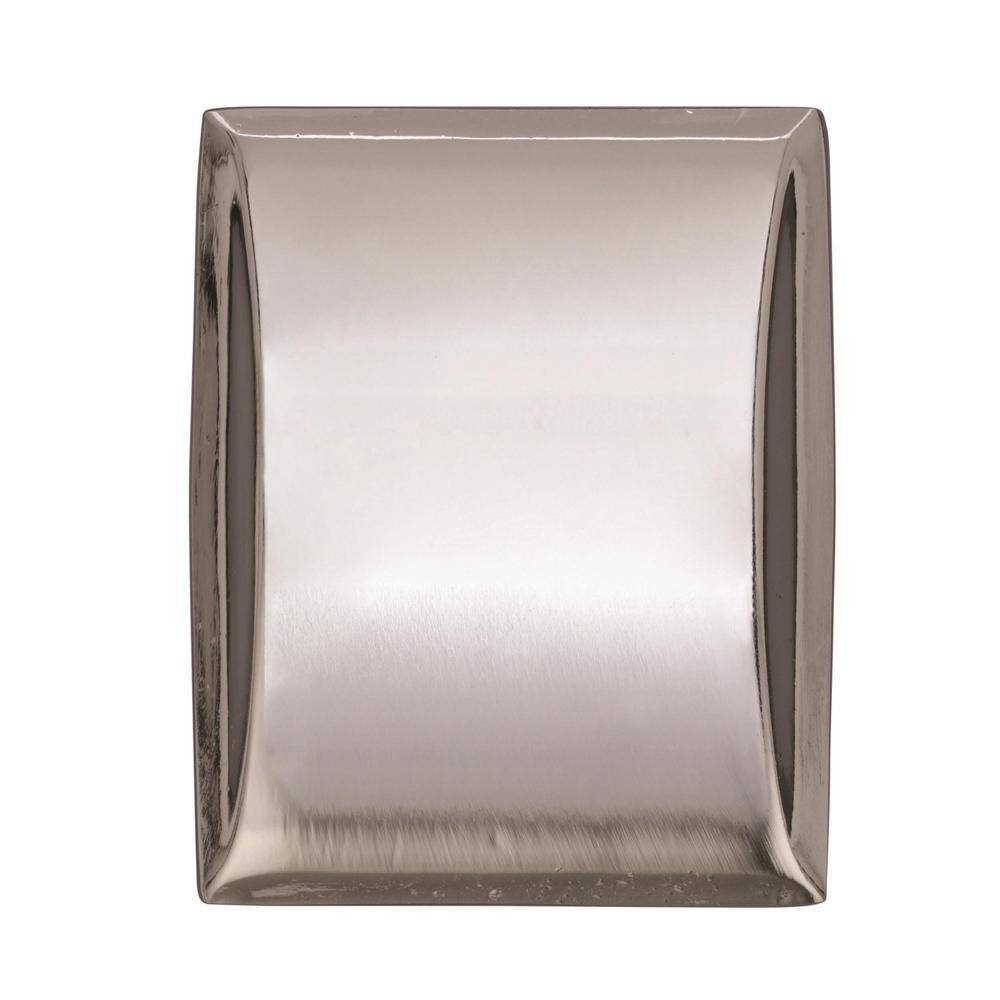 Polished Nickel Square Cabinet Knob with Mounting Hardware