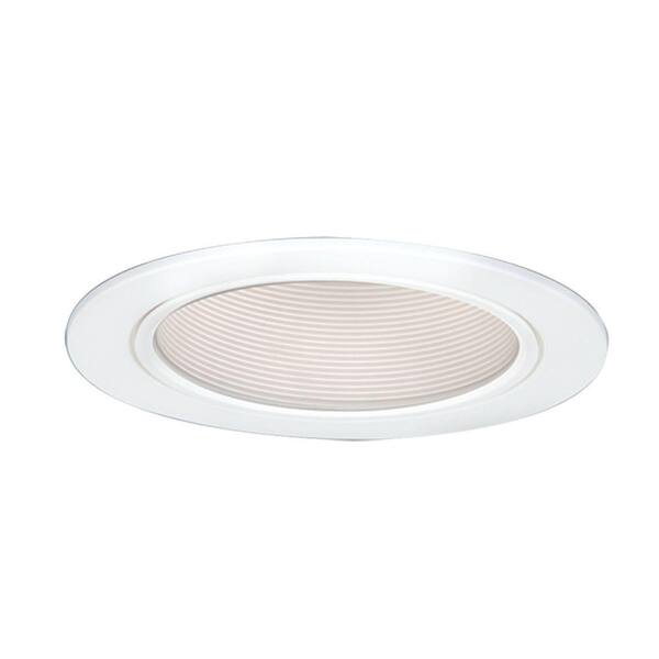 HALO 5 in. White CFL Recessed Ceiling Light Baffle Trim with Reflector