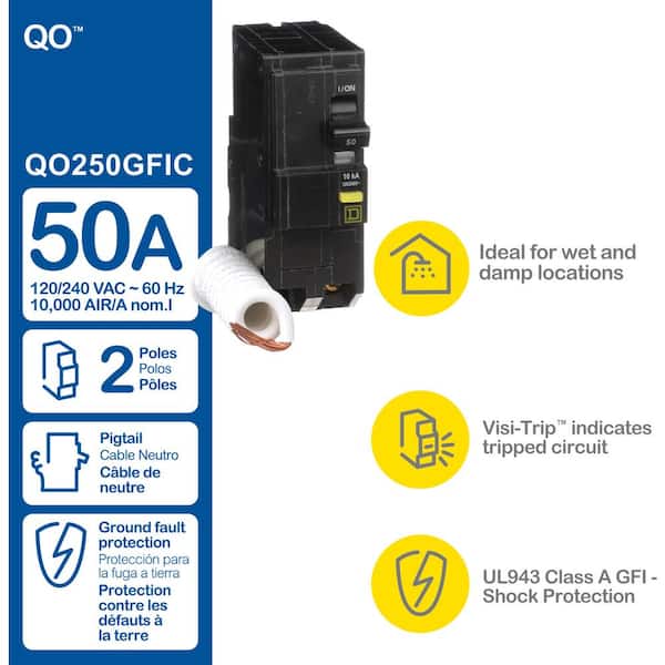 QO 50 Amp 2-Pole Circuit Breaker QO 50 Amp 2-Pole Circuit Breaker