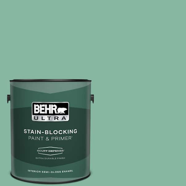 BEHR ULTRA 1 gal. #480D-4 Indian Ocean Extra Durable Semi-Gloss Enamel Interior Paint & Primer