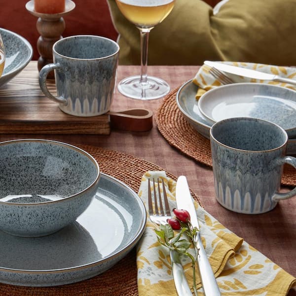 Denby Stoneware Studio Grey Accent 2 Pc 13.5 oz. Mug Set STG-112A/2
