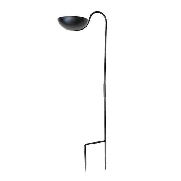 Storied Home Inky Black Iron Bird Seed Feeder Yard Stake (1-Pack)