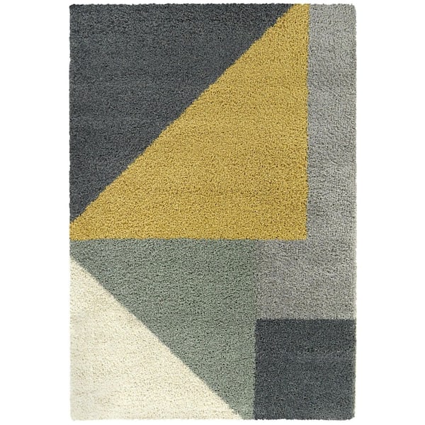 BALTA Jordan Grey 5 ft. 3 in. x 7 ft. Geometric Indoor Area Rug