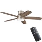 Ashby Park 52 in. White Color Changing Integrated LED Brushed Nickel Ceiling Fan with Light Kit and Remote Control