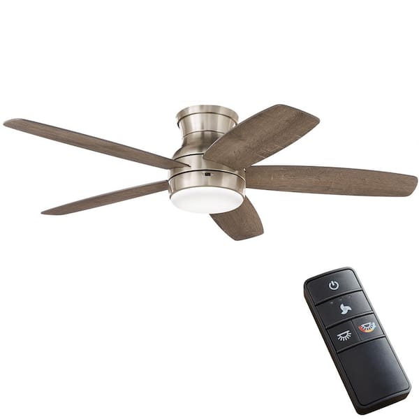 Home Decorators Collection Ashby Park 52 in. White Color Changing Integrated LED Brushed Nickel Ceiling Fan with Light Kit and Remote Control