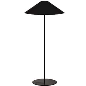 Maine 61 in. 1-Light Black LED Floor Lamp