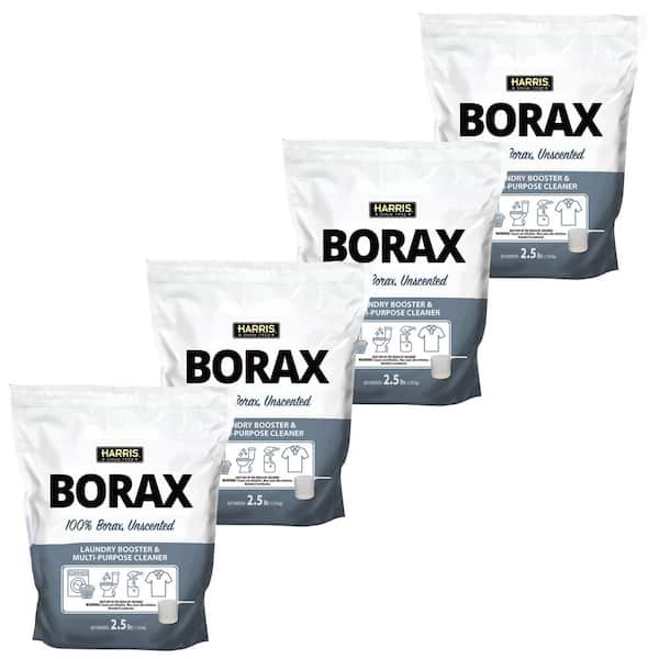 Harris 2.5 lbs Unscented Borax Laundry Booster & Multi-Purpose Cleaner (4-Pack)