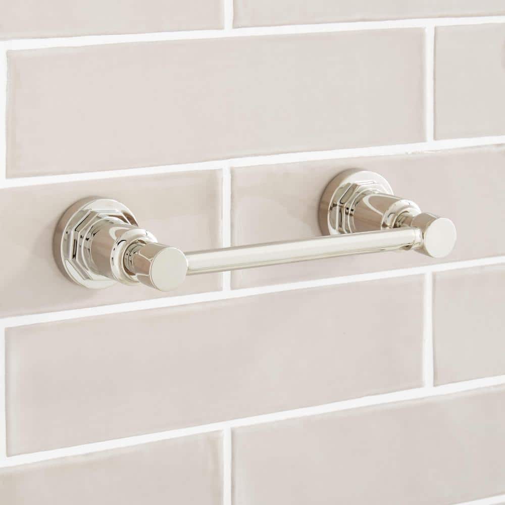 Polished Nickel Wall Mounted Pivoting Toilet Paper Holder