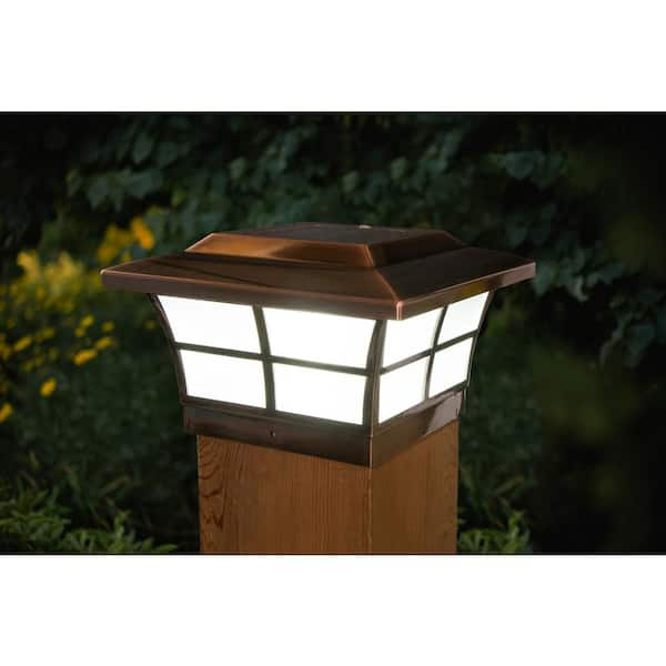 home depot fence post light