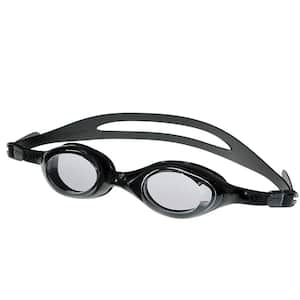 8.5 in. Black Zray Competition Swimming Pool Goggles