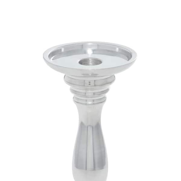 Silver Aluminum Candle Holder (Set of 3)