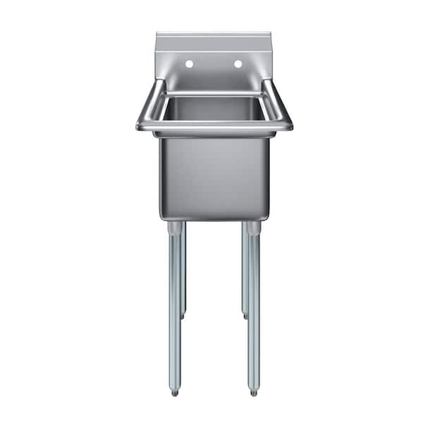 24 in. x 23.5 in. Stainless Steel 1-Compartment Sink With 18 in. x 18 in. x 12 in. Bowl, NSF Certified