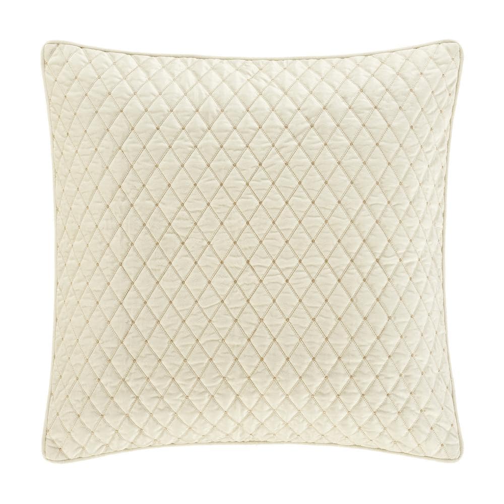 Gabriel Winter White Polyester Euro Quilted Sham