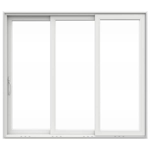 JELD-WEN V4500 Multi-Slide 105 in. x 120 in. Left-Hand Low-E White Vinyl 3-Panel Prehung Patio Door