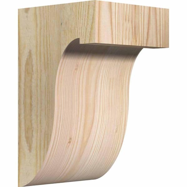 Ekena Millwork 6 in. x 6 in. x 10 in. Douglas Fir Del Monte Rough Sawn Corbel