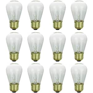 11-Watt S14 Incandescent E26 Light Bulb for String Lights in Clear (12-Pack)
